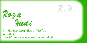 roza hudi business card